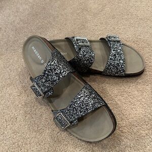 NET Madden Girl glitter sandals size 8.5